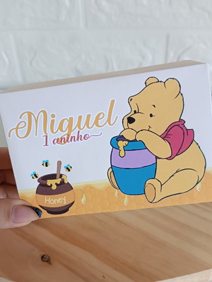 Caixa 6 doces personalizados ursinho pooh