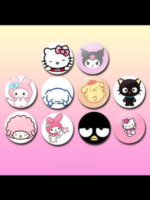 10 bottons hello kitty