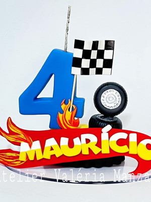 Vela hot wheels personalizada