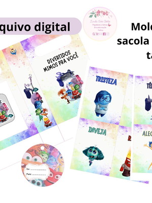Arquivo digital sacolinha divertidamente tamanho p