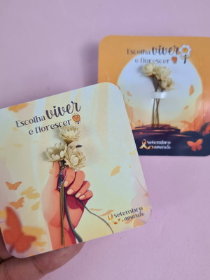 Card com florzinha sempre viva- setembro amarelo