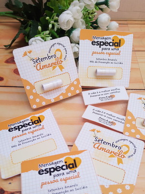 Card com capsula com frase- setembro amarelo