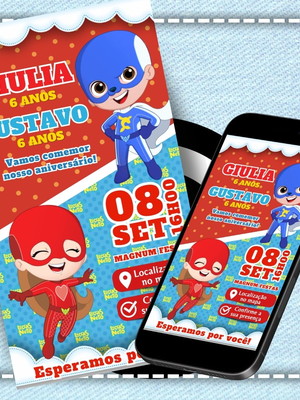 Convite digital interativo os aventureiros luccas neto e gi