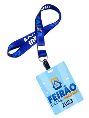 Credencial com cordão personalizado para festival