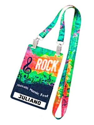 Credencial com cordão personalizado para eventos 250 unidade