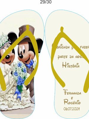 Chinelo casamento personalizado