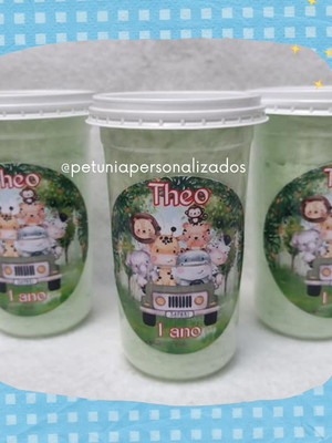 Copo de algodão doce-safari