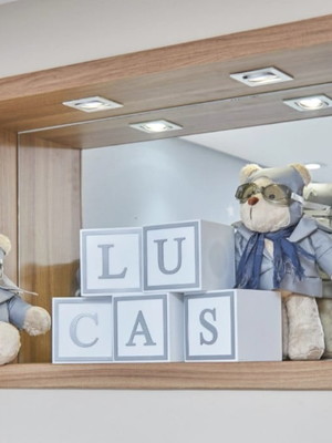 Cubo letra personalizada mdf 6 unidades