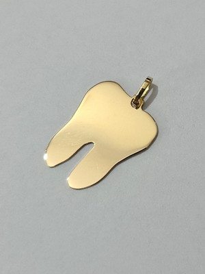 Pingente de ouro 18k dente
