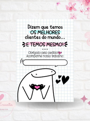 Cartão agradecimento flork