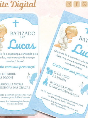 Convite digital batizado