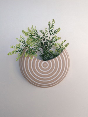 Vaso de parede para plantar lua g frisado - varias cores