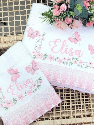 Toalha de banho personalizada com guipir