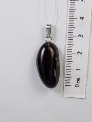 Quartzo fumê - pingente de pedra rolada natural c01