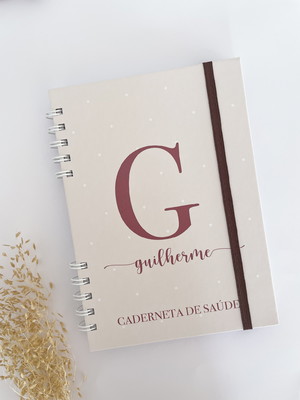Caderneta de vacinação personalizada | nude bolinhas