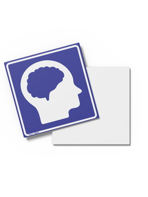 Placa acessibilidade deficiente intelectual 15x15x0,1cm