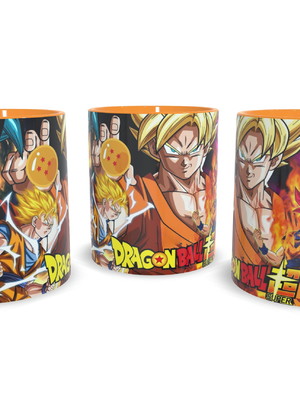 Caneca laranja dragon ball