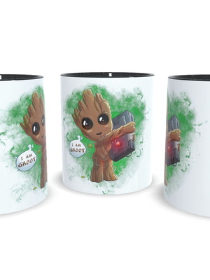 Caneca preta groot