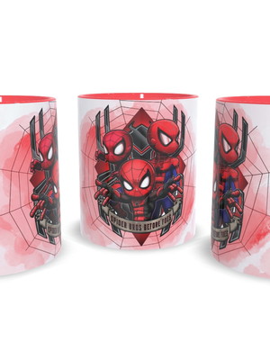 Caneca vermelha homem aranha