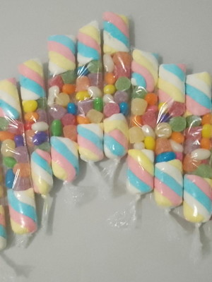 Saquinho de doce festa lembrancinhas marshmallow 10 unidades