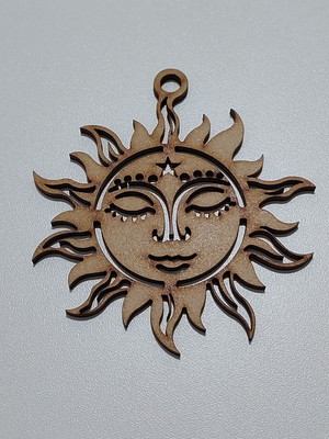 20 unidades sol em mdf 3mm para mandalas aplique 9cm x 9,5cm