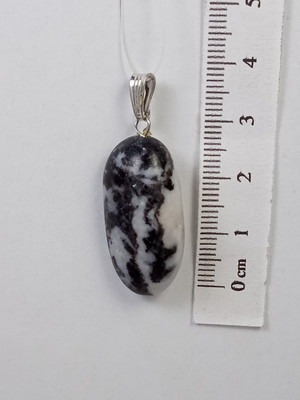 Jaspe zebra - pingente de pedra rolada natural c01