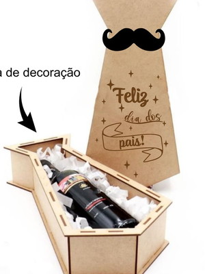 Caixa gravata dia dos pais -mdf presente personalizado