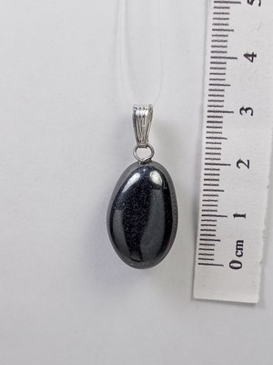 Hematita - pingente de pedra rolada natural c02