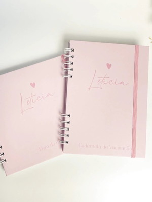 Kit livro do bebê + caderneta de vacinação | clean coração