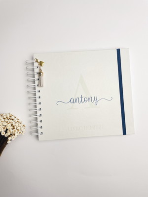 Livro do bebê personalizado | clean off white