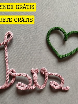 Nome personalizado tricotin com brinde de coração