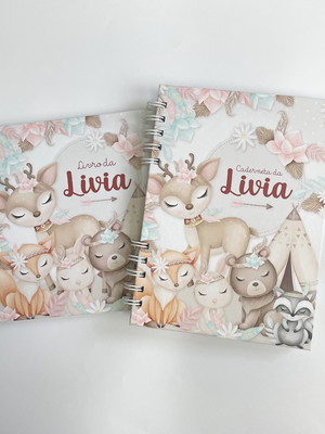 Kit livro do bebê + caderneta de saúde | bichinhos delicados