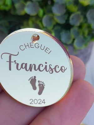 Pingente / tag / etiqueta personalizada em acrílico
