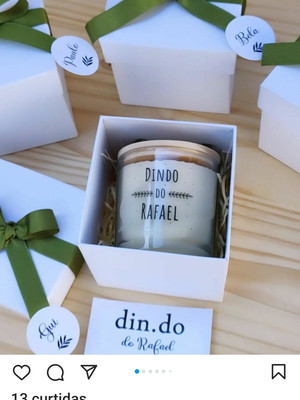 Vela aromática com caixa cartonada