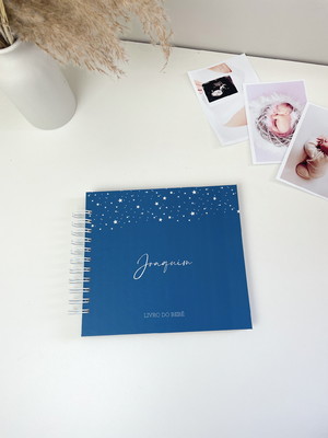 Livro do bebê personalizado | céu estrelado