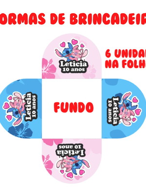 Forminhas de brincadeiro stitch