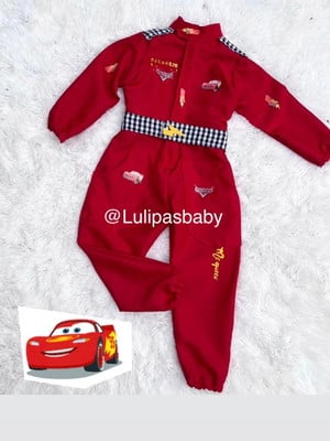 Fantasia macacão piloto de corrida relâmpago mcqueen carros