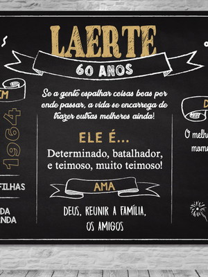 Painel aniversário estilo chalkboard personalizado