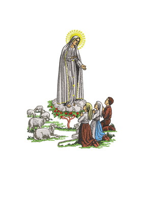 Matriz bordado nossa senhora de fátima cordeiro