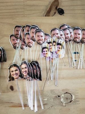 Topper para docinhos casamento noivo e noiva pronta entrega