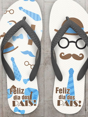 Chinelo personalizado dia dos pais escola