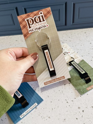 Kit com 20 card com chaveiro abridor de garrafas