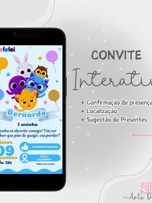 Convite interativo bolofofos