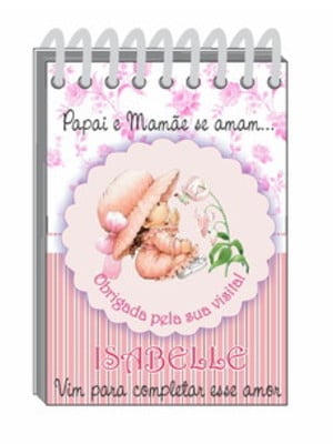 Bloquinho personalizado brinde lembrancinha