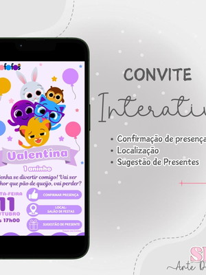 Convite interativo bolofofos