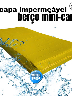 Capa impermeável p/ colchão berço mini cama - amarela