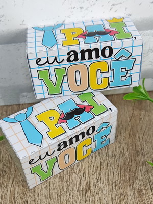 Caixa para 2 doces dia dos pais- enviada desmontadas