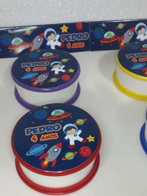 Copo retratil ou copo sanfonado tema astronauta