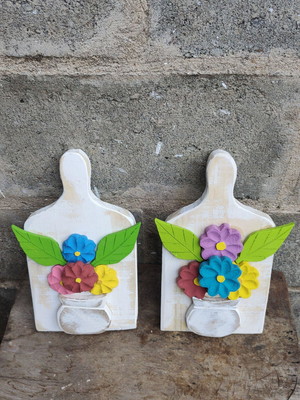 Dupla quadros madeira maciça