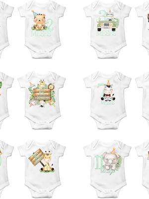 Kit mesversário safari menino